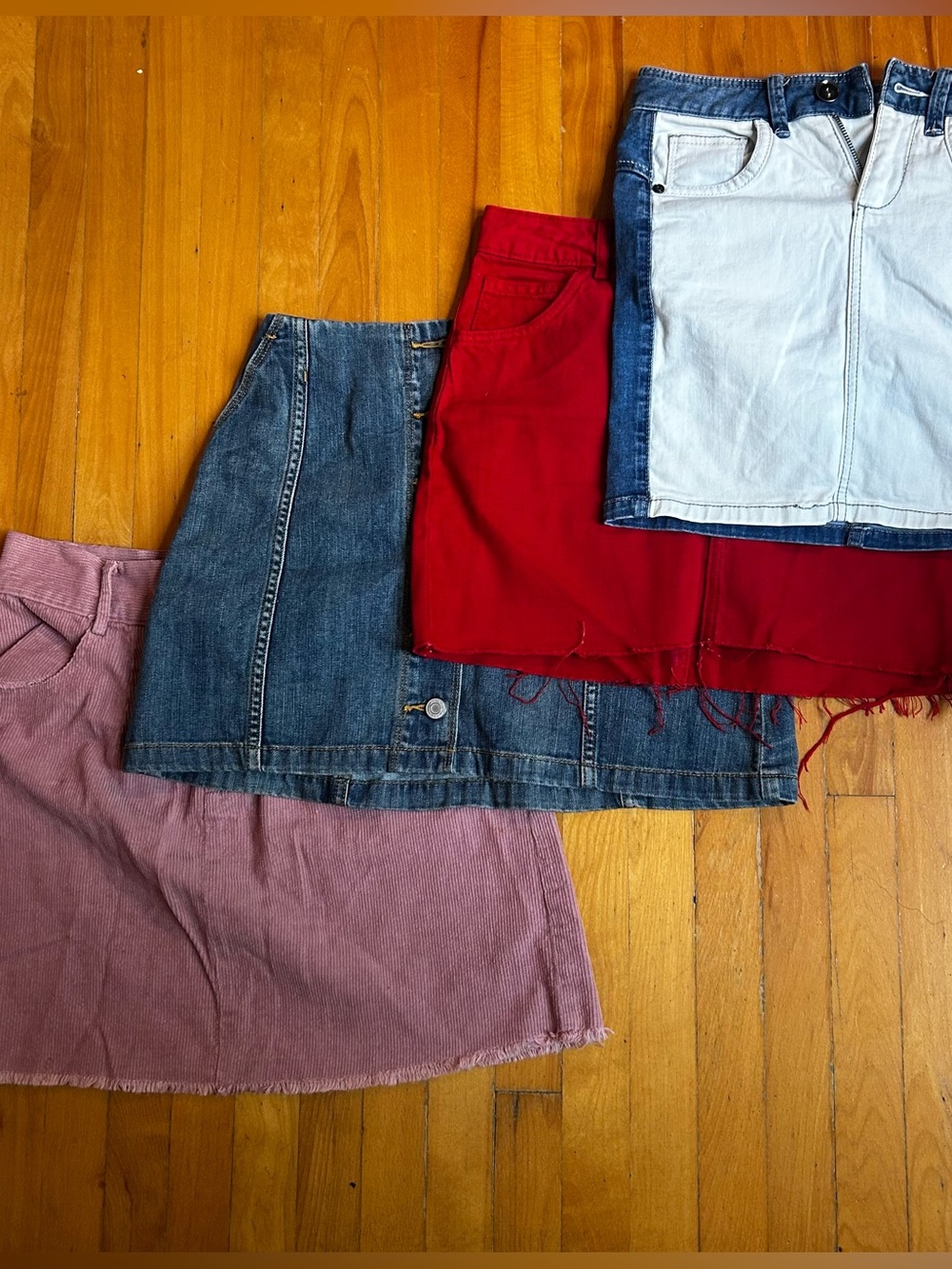 Lot of 4 mini skirts bundle, size small